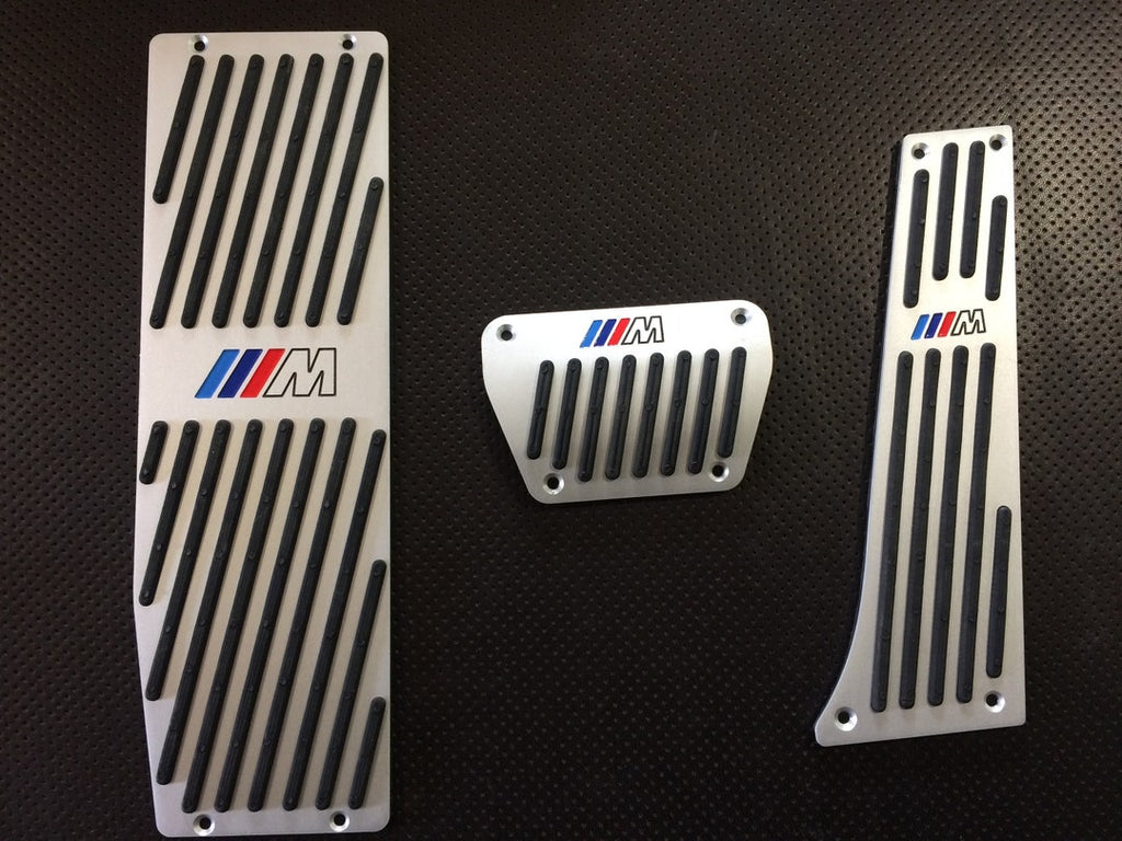 BMW G-Chassis (2/3/4/5/7, X3-X7, iX, Z4) Steel Sport Pedal Set — Accelerator, Brake & Footrest, Anti-Slip