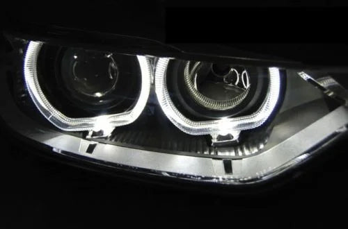 BMW 3 Series/M3 Snake-Eye LED (E90/E91) Headlights — Yellow DRL (2005–2012)