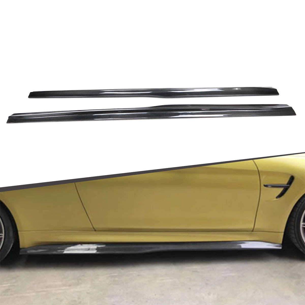 PSM Style Carbon Fiber Side Skirts — for 2014–2019 (F82/F83)