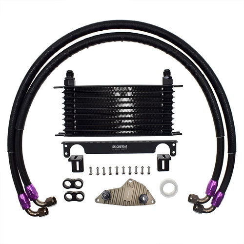 10 Row Engine Oil Cooling Radiator Kit