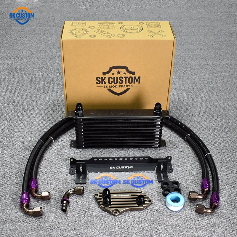 BMW 3 Series F10 F20 F30 E90 10 Rows Aluminum N20 N26 N51 N52 N53 Engine Oil Coolant Kit Cooling Radiator Kit