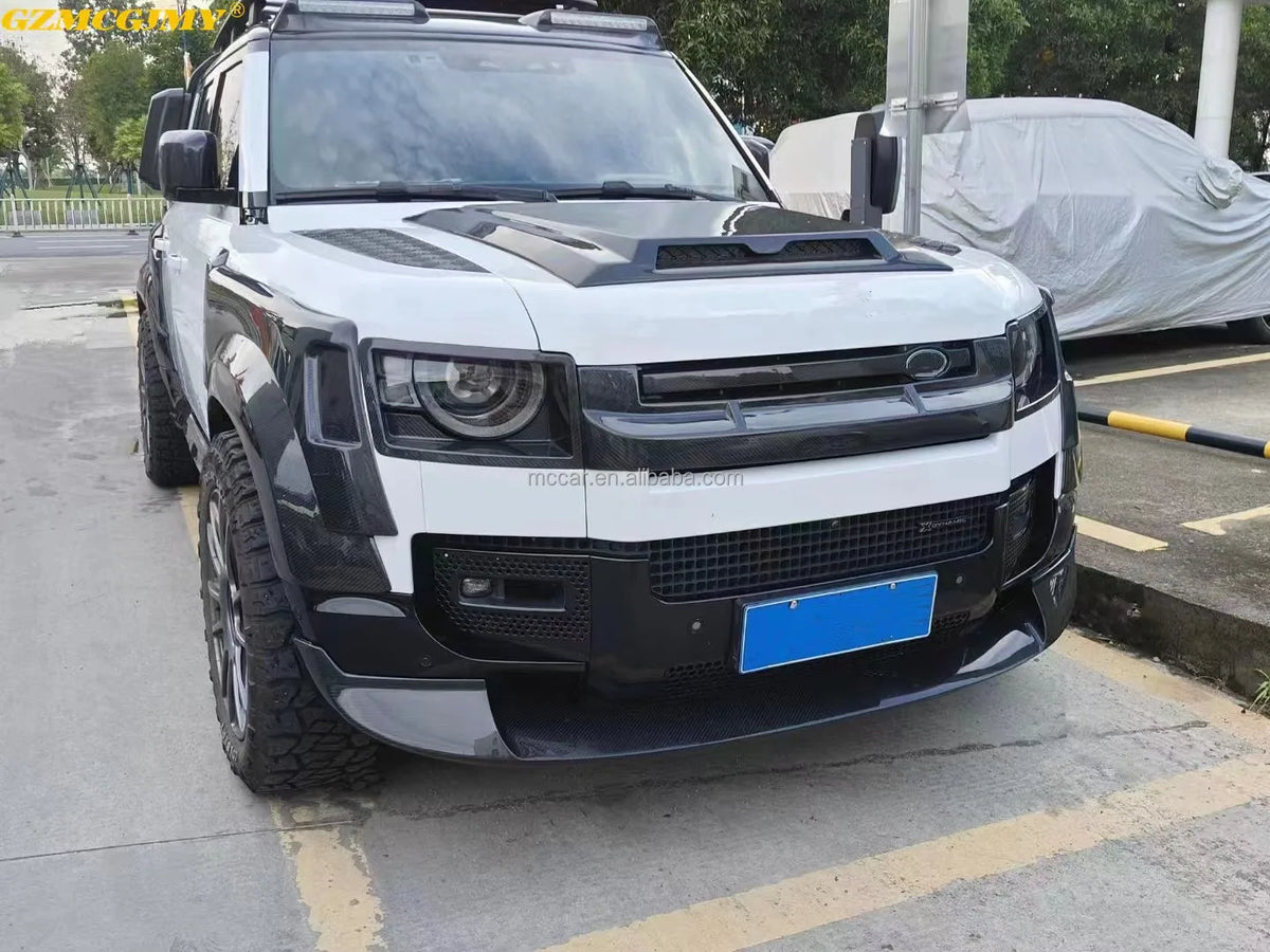 Land Rover Defender Wide Body Kit with Bumpers — Carbon Fiber