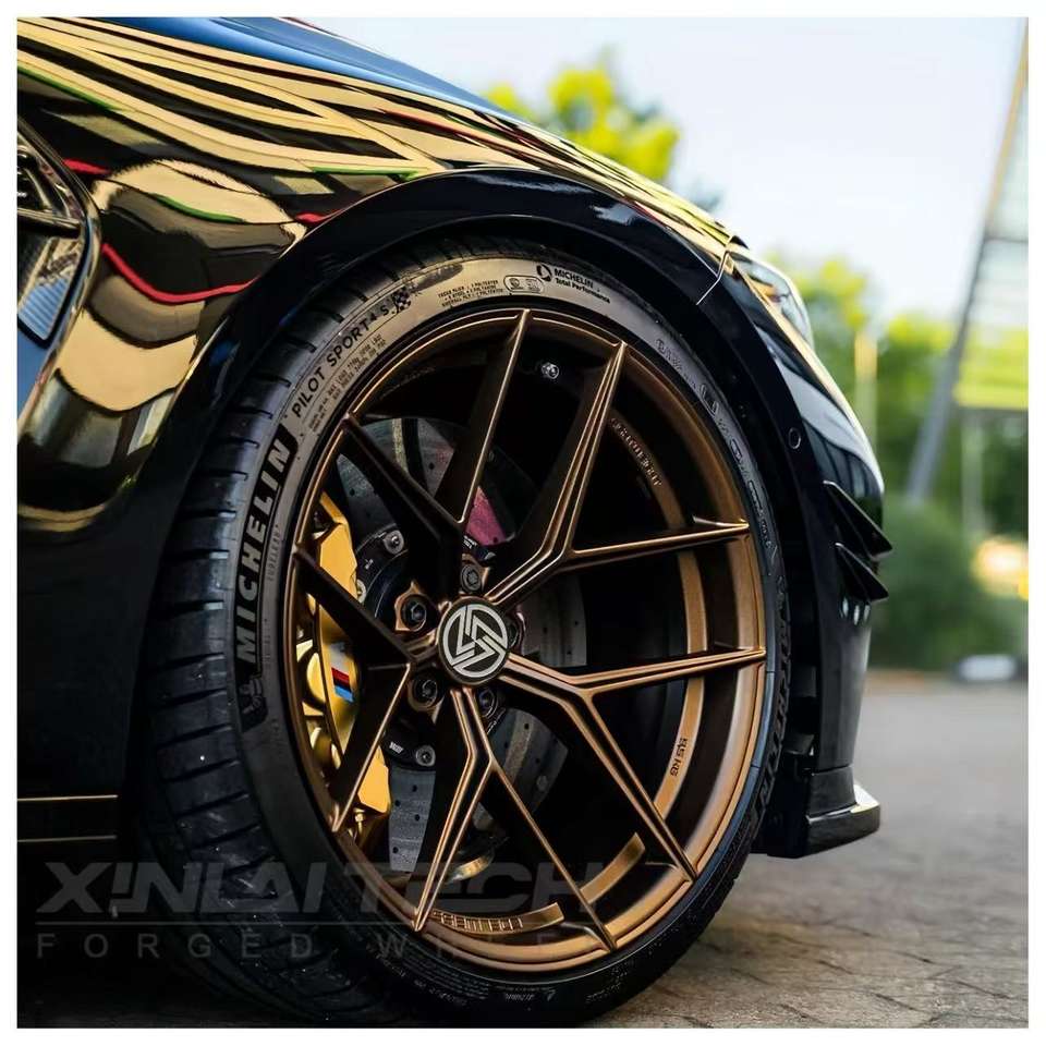 XINLAI Custom Forged Wheels 18-22 Inch 5x112 5x120 Deep Concave Monoblock Rims Bronze Black — for F30/G20