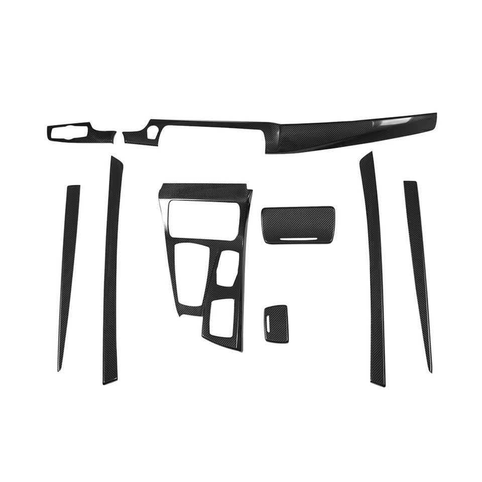 100% Dry Carbon Fiber 9 PCS Interior Trim — for 5 Series (F10)