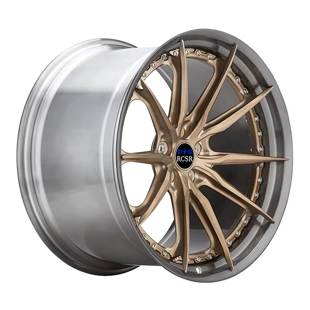 Rcsr Two Forged Lightweight Aluminum Alloy Concave Wheels Customized Ten-spoke Design For Classic Cars 20mm Et 6x139.7 Pcd