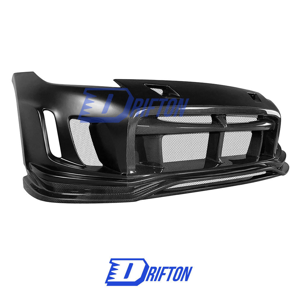 Var Arising II Style Half Carbon Fiber Front Bumper