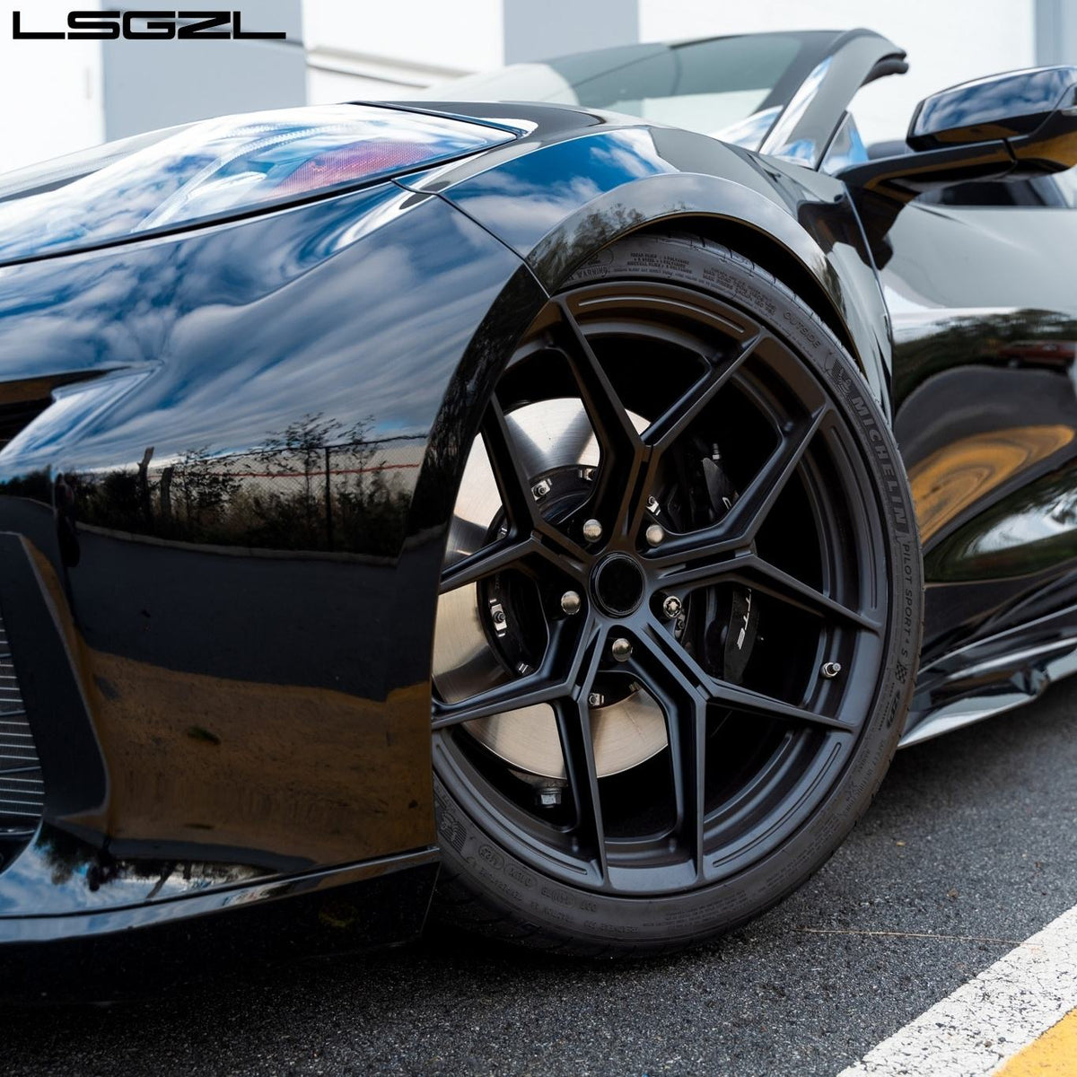 Custom 5*130 5*112 Aluminum Alloy Forged Wheel 15 16 17 18 19 20 21 22 Inch Concave Black Rim For Corvette C7 C8