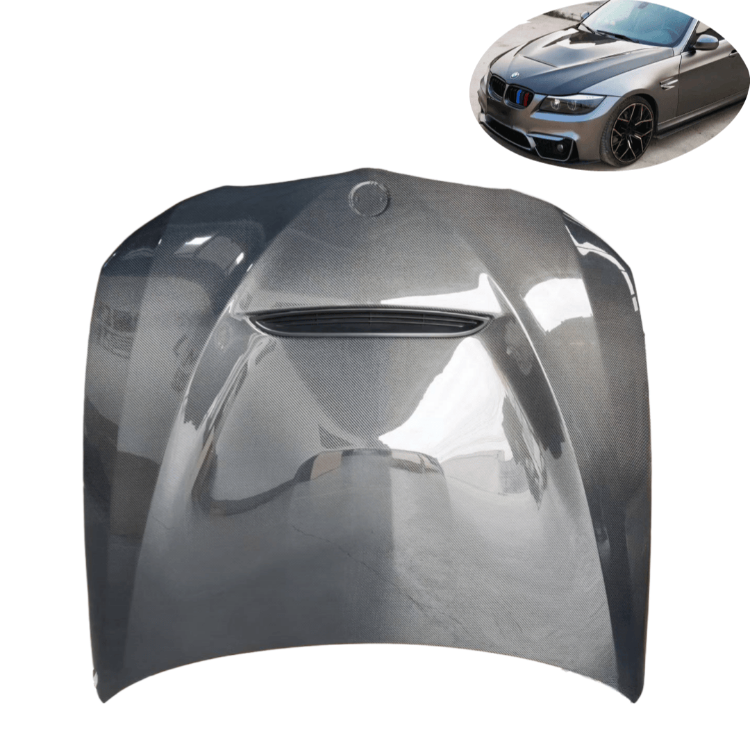 GTS STYLE Carbon Fiber Front Engine Bonnet Hood — for 2009–2012 3 Series (E90)