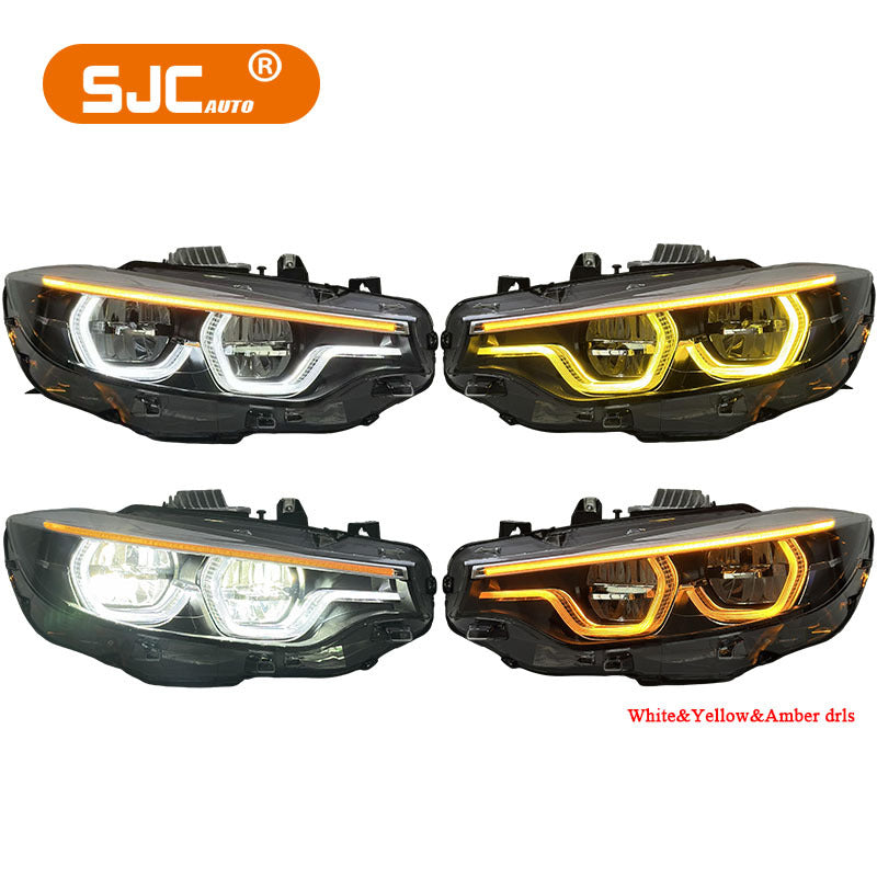 Auto V2 IKON Style Three Colors Drl Head Lights — for F32/F80/F82
