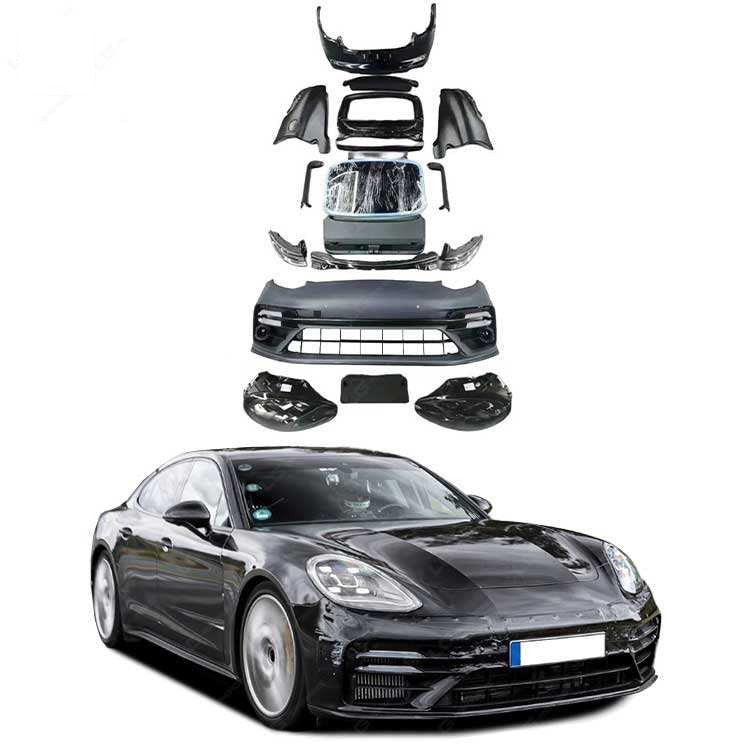Porsche Panamera 970 Upgrade 971 Turbos Old to New Bodykit Front Rear Bumper Fender Hood Truck Lid Headlight Front Lip