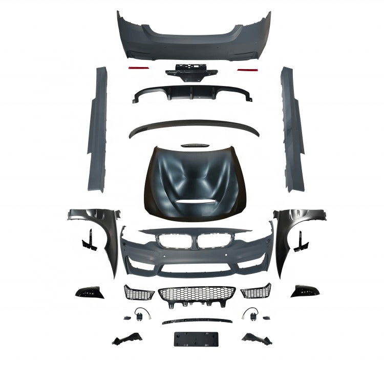 BMW F32/F82 4 Series M4 Full Body Kit — Hood Fenders Bumpers Side Skirts 2014-2017